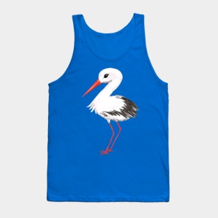 Cute stork watercolor painting Tank Top